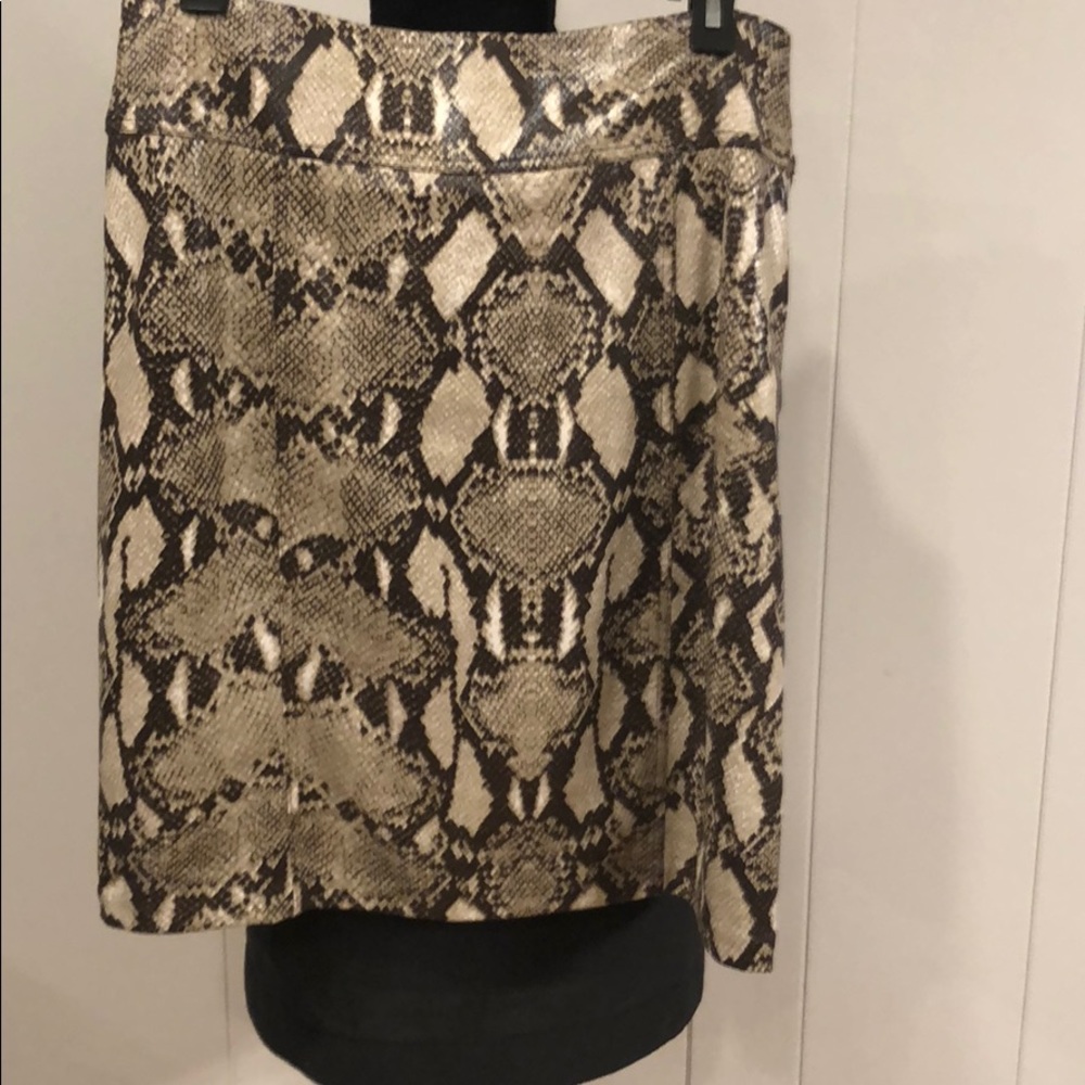 Chico’s Liquid snake skirt